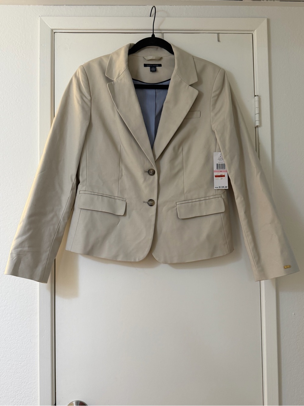 Tommy Hilfiger Cream Tailored Women's Blazer